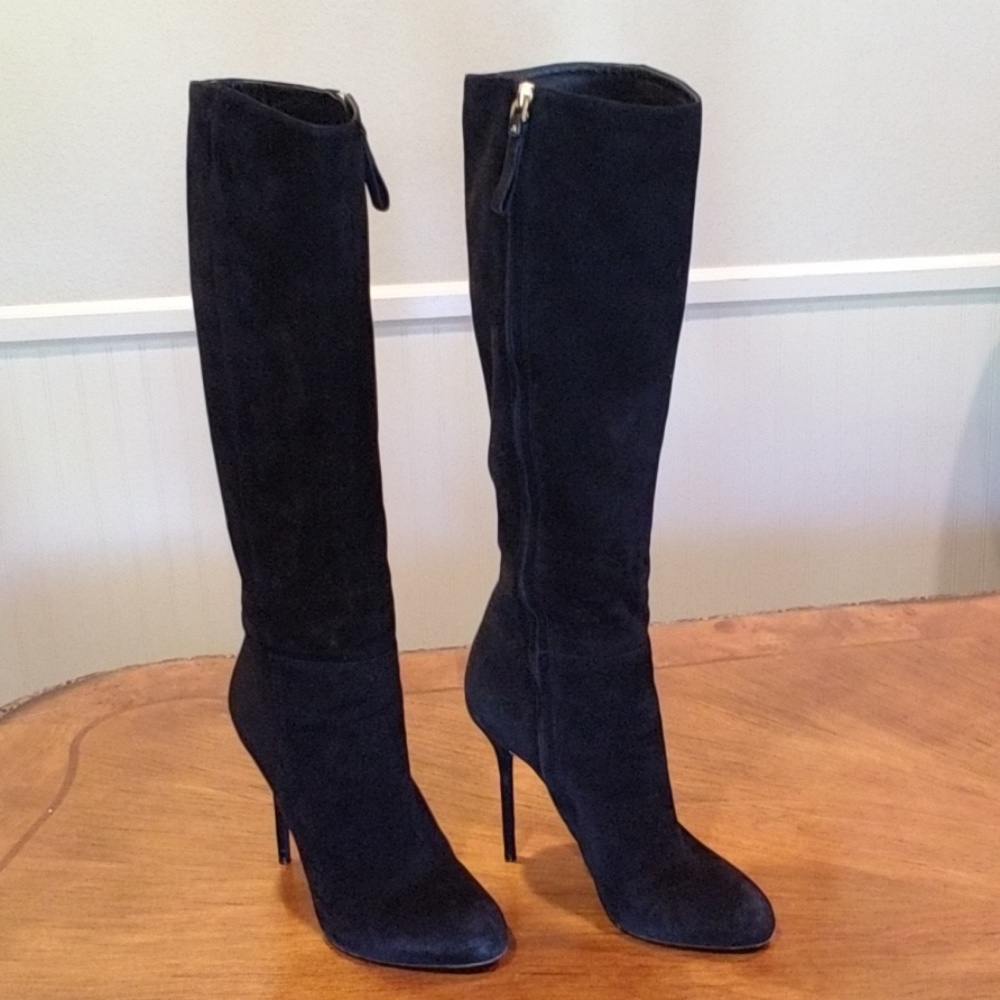 Sergio Rossi suede knee boots